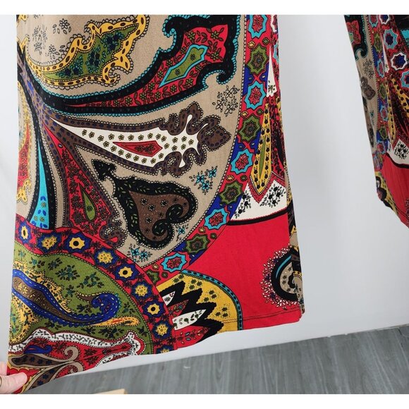 Women's Solola Fe Colorful Wide Leg Pull On Pants 2XL USA Made Flowy Dress - Picture 4 of 8